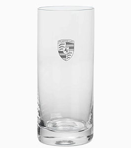 Conjunto de dois copos highball com brasão Porsche