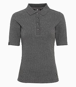 Camisa Polo (Mulher) Cinza-Claro.