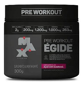 Pré-Treino Égide 300g – Sabor Açaí com Guaraná – Max Titanium