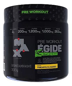 Pré-Treino ÉGIDE 300g – Sabor Abacaxi e Manga – Max Titanium