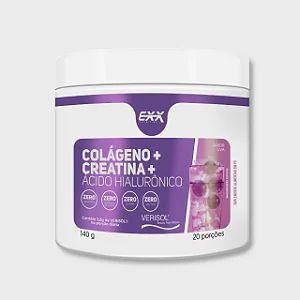 Creatina + Colágeno + Ácido Hialurônico 280g  - Uva - Exx Nutrition