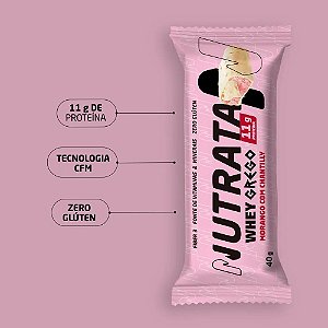 Barra Proteica Nutrata Whey Grego Bar Morango com Chantilly