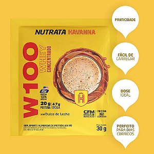 PROTEINA NUTRATA HAVANNA W100 WHEY DOCE DE LEITE SACHE 30 G