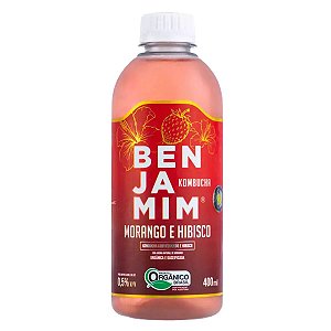 BENJAMIM KOMBUCHA ORGANICA MORANGO E HIBISCO 400ML