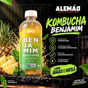 Kombucha Benjamim - Abacaxi com Hortelã 400 ml