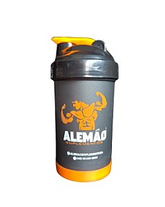 Coqueteleira Preto c/ laranja - Alemão suplementos