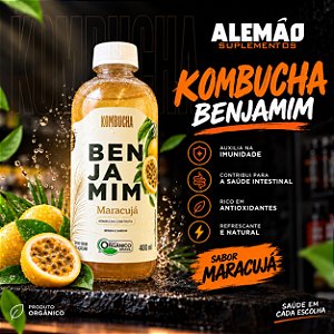 Benjamim Kombucha Orgânica Maracujá 400ml