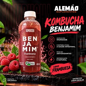 Benjamim Kombucha Orgânica Framboesa 400ml