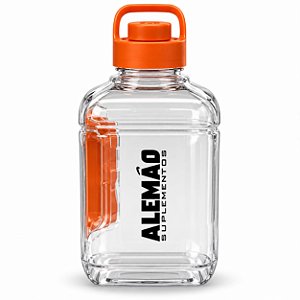 Garrafa Cristal 1,5L Laranja – Alemão Suplementos