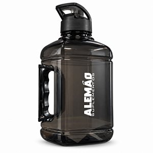 Garrafa Fumê Claro 1,5L Preta - Alemão Suplementos