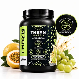 Whey Protein Maracujá com Uva Verde 900g - Zero lactose - THRYN