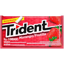 Chiclete Trident sabor Morango