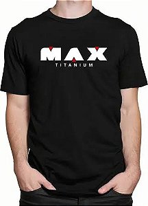 Camiseta Max Titanium Preta – M (Algodão)