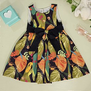 Vestido Due Bambini Alice Flores Verdes