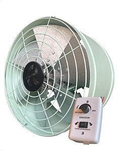 Exaustor Industrial 40cm Alta Vazão Com Dimmer 110v/220v ECO