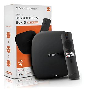 Mi Tv Box S 4k 3rd Gen 2gb 32gb Googletv Xiaomi Comando Voz Preto De Voz