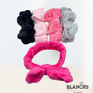 Faixa de Cabelo para Maquiagem em Veludo Coral - Conforto e Estilo