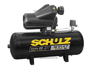 COMPRESSOR DE AR MCSV 20AP/200L AUDAZ 4 POLOS 5CV