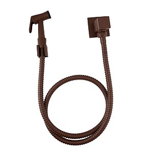 DUCHA HIGIÊNICA COMPLETA QUADRADA AÇO CORTEN