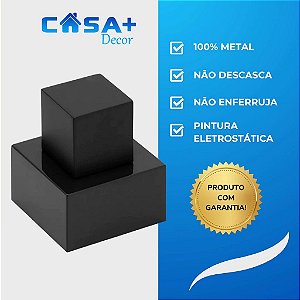 Acabamento P/ Registro 1.1/2 Quadrado Padrão Deca Preto Fosco