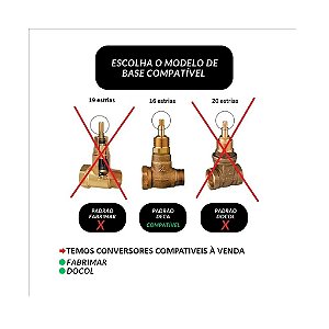 Acabamento Quadrado P/ Registro Padrão DECA Com CONVERSOR P/FABRIMAR BRANCO