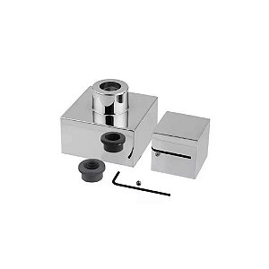 Acabamento Quadrado P/ Registro C-600 1 1/2 Cromado Metal