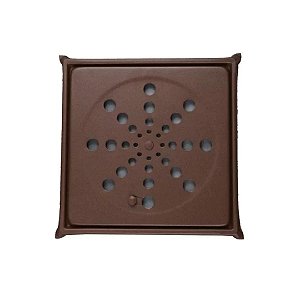RALO GRELHA AÇO CORTEN 15 X 15 PARA BANHEIRO