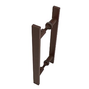 PUXADOR DUPLO 60 CM - 1 CORTEN PORTA MADEIRA/VIDRO