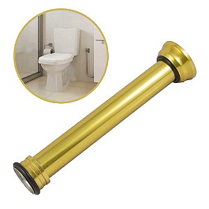Tubo De Ligação Ajustável 30cm Dourado