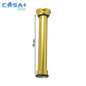 TUBO DE LIGAÇÃO AJUSTÁVEL 30 CM DOURADO