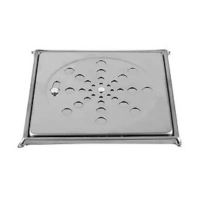 GRELHA QUADRADA 15 X 15 CM C/ CAIXILHO