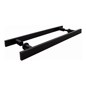 PUXADOR DUPLO 30 Cm - 1 PRETO FOSCO - PORTA MADEIRA/VIDRO