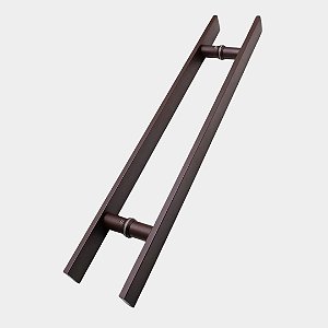 PUXADOR DUPLO 50 CM - 1 AÇO CORTEN PORTA/MADEIRA/VIDRO