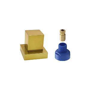 ACABAMENTO QUADRADO DOURADO + CONVERSOR FABRIMAR P/ DECA OU SIMILAR