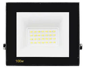 Refletor LED 100W Bivolt 6500k luz branca - Ideal para áreas internas e externas.