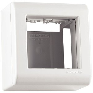 Caixa de Sobrepor 2 Postos LizFlex Branca - Tramontina