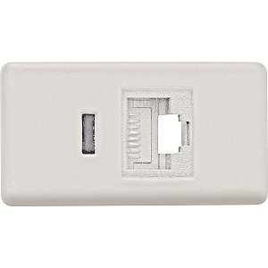Módulo Tomada para Transmissão de Dados RJ 45 Cat 6 Branco - Tramontina