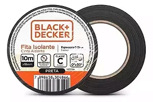 Fita Isolante 10m x 18mm Preta - Black+Decker