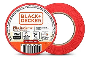 Fita Isolante 10m x 18mm Vermelha - Black+Decker