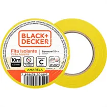 Fita Isolante 10m x 18mm Amarela - Black+Decker