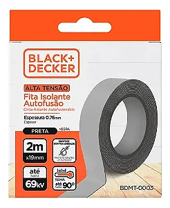 Fita Isolante 2m x 19mm Autofusao - Black+Decker