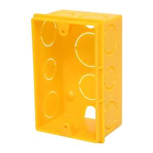 Caixa De Luz 4x2 Retangular Plástica Embutir Amarela