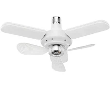 Ventilador de Teto com Iluminação LED – 3 Lâmpadas, 3 Hélices e 3 Modos – Soquete E27