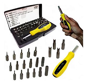 Jogo de Bits com Chave e Pontas 40 em 1 Chevrolet