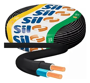 Cabo PP SIL 2x0,75mm² 500v 100 metros