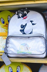 Mochila Plástico Cristal  com Bolso Frontal 3D