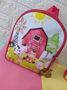 Mochila Infantil em Nylon e Plástico Cristal