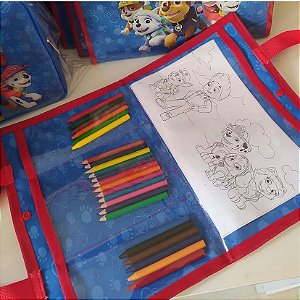 Pasta Pedagógica Completa com Lápis de Cor e Desenhos