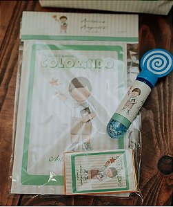 Kit Diversão com Livro, Lápis e Bolha de Sabão