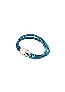 PULSEIRA LEC CORDA AZUL MESCLADO TIPO DUPLO